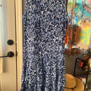 Michael Kors Abstract Blue&White Dress